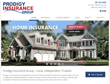 Tablet Screenshot of prodigyinsurancegroup.com
